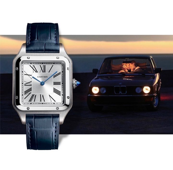 (국내발송) CT 까르띠에 산토스 뒤몽 실버다이얼