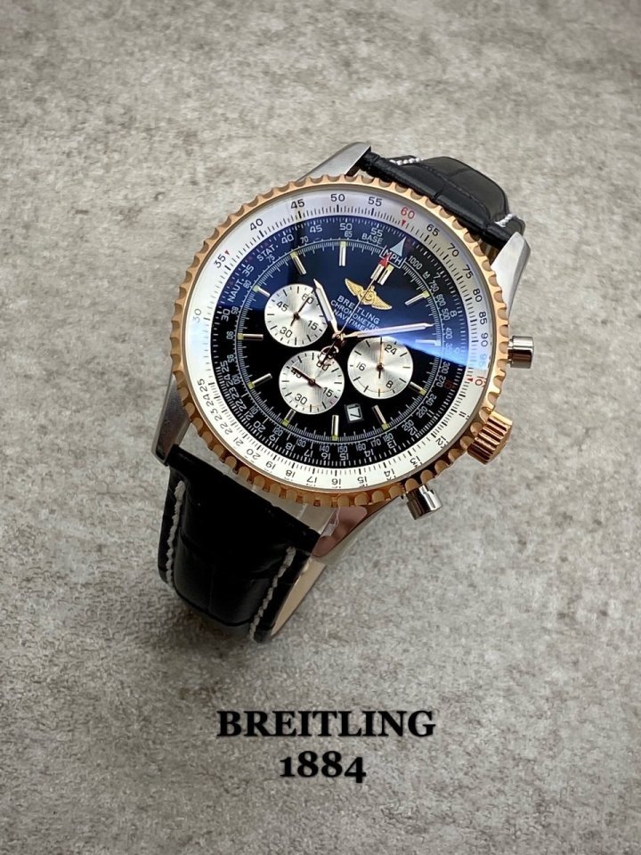 (국내발송) BR 브라이틀링 내비타임어 블랙다이얼  콤비