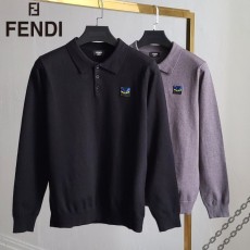 (국내발송) FD 펜디 패치 베이직 긴팔 카라 니트