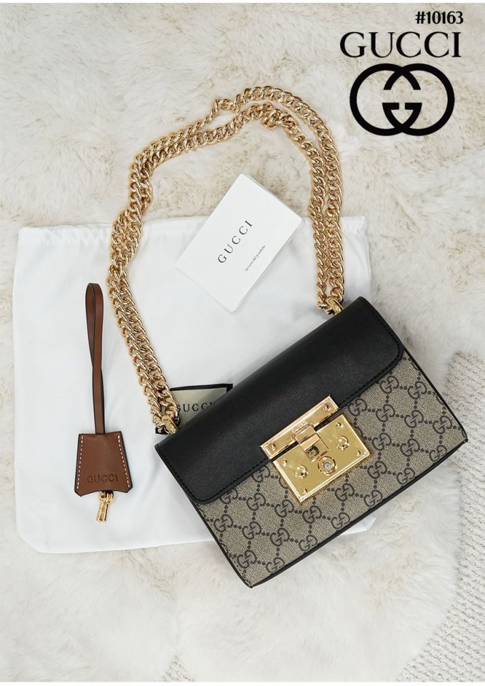 (국내발송) GC 구찌 패들락 스몰 GG 숄더백 블랙