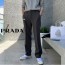 (국내발송) PD 프라다 스페이스 뒷밴딩 스트레이트 핏 슬렉스 바지