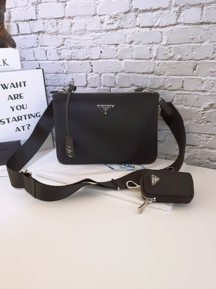 (국내발송) PD 프라* 테수 더블지퍼 멀티 숄더백