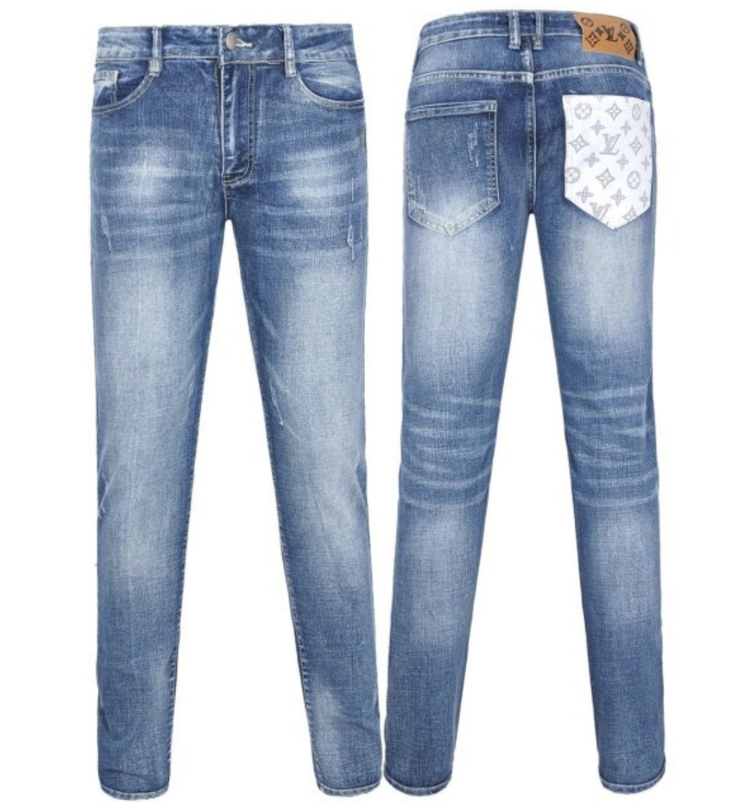 (국내발송) LV 루이비통 모노 포켓 프린팅 워싱 청바지