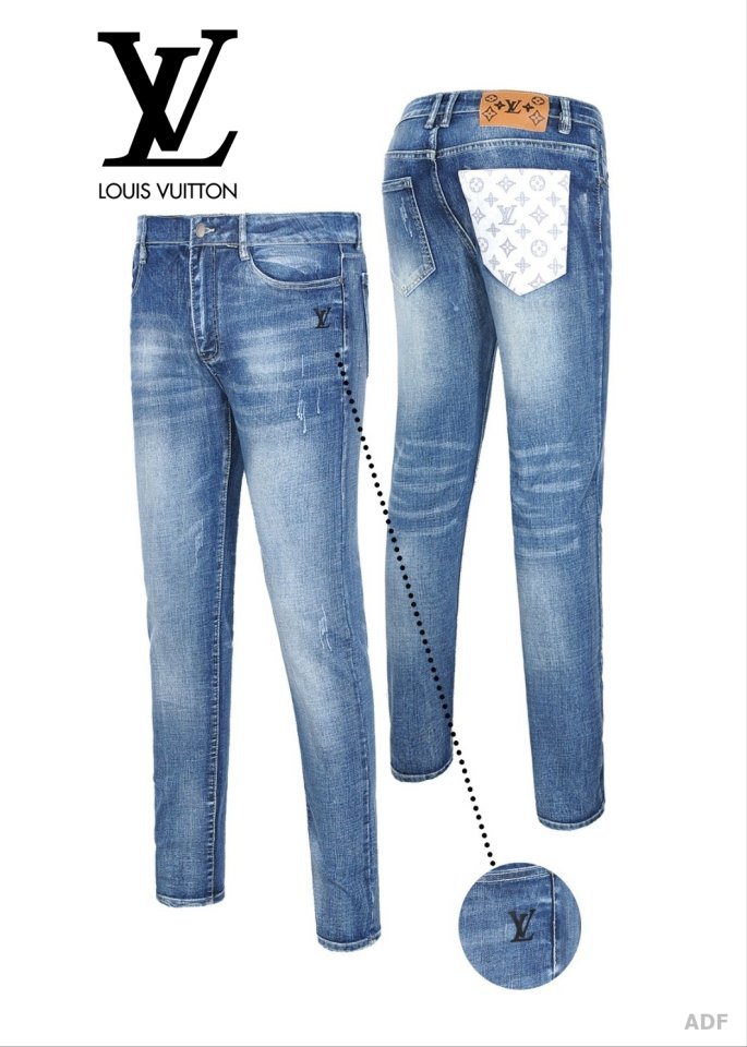 (국내발송) LV 루이비통 모노 포켓 프린팅 워싱 청바지