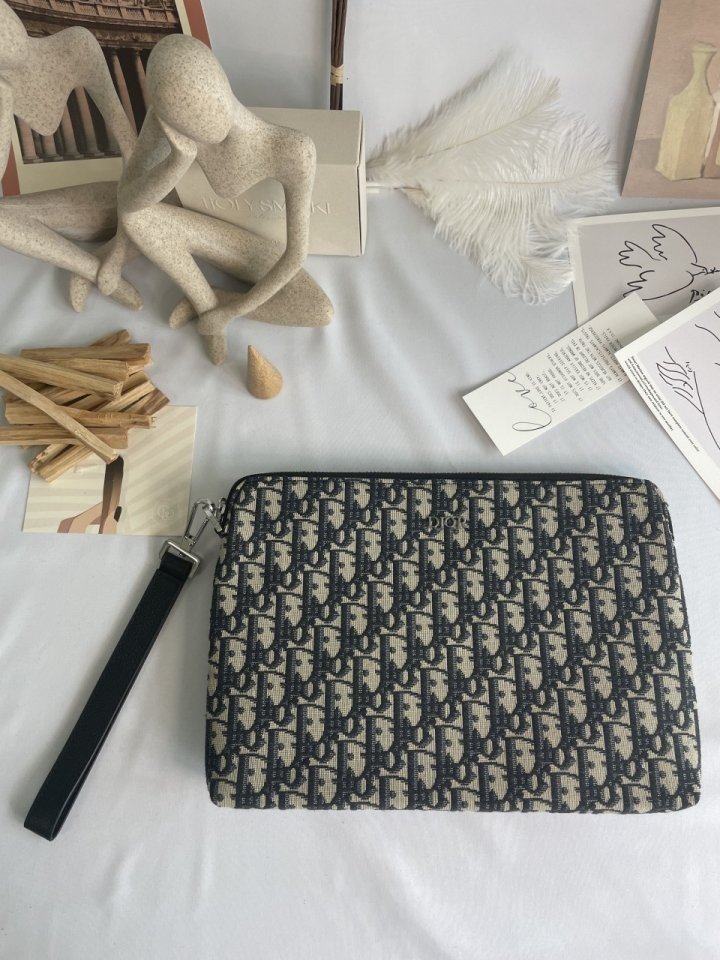 (국내발송) DO 디올 오블리크 자카드 클러치 (남녀공용)