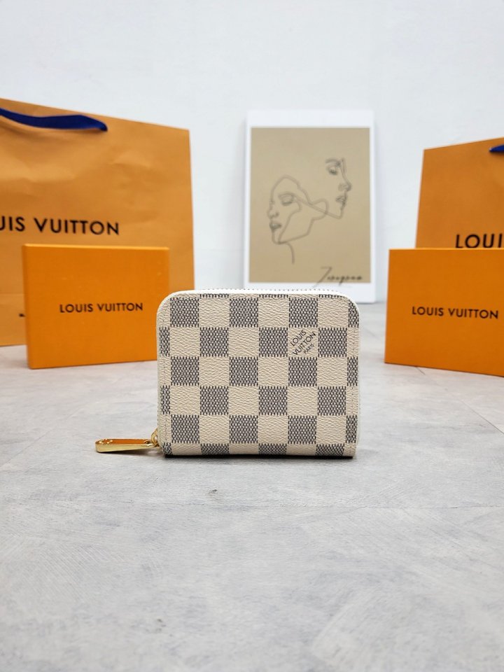(국내발송) LV 루이비통 화이트 다미에 코인퍼스