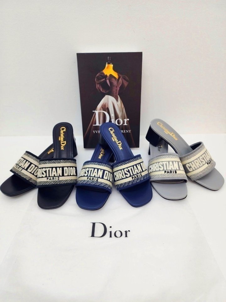 (국내발송) DO 디올 코튼 뮬 슬리퍼