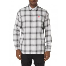 AM 아미 26SS. 스몰하트 타탄 체크 셔츠