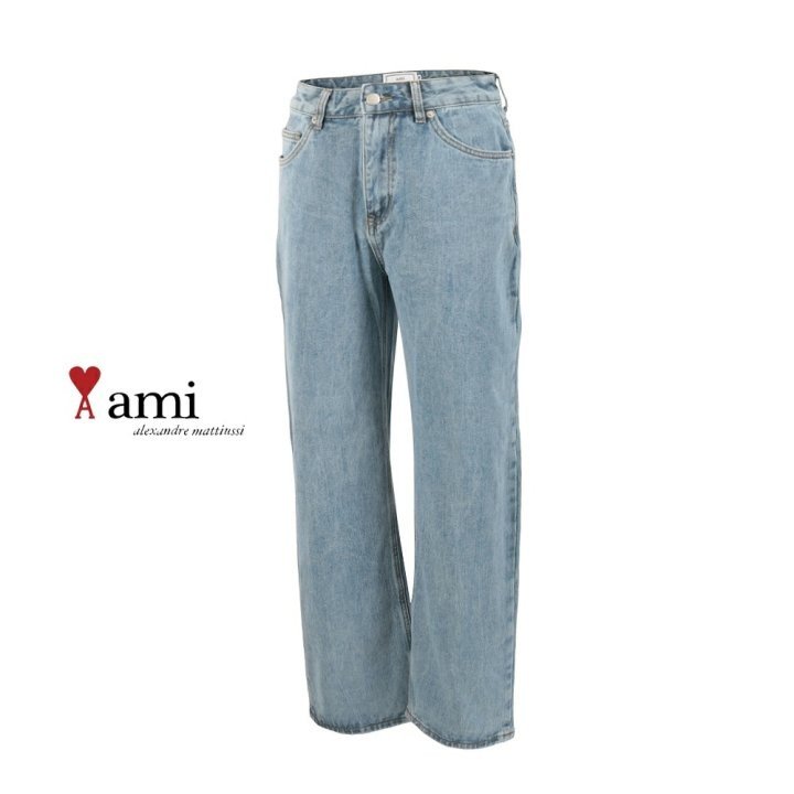 AM 아미 연청 와이드 데님 팬츠