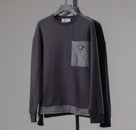 (국내) PD 프라다 수입고급 배색 가을 맨투맨