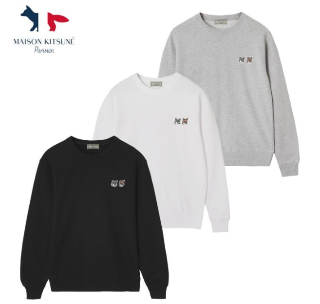 (국내) MK 메종키츠네 더블 폭스헤드 맨투맨