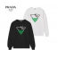 (국내) PD 프라다 그린 플레이트 로고 맨투맨