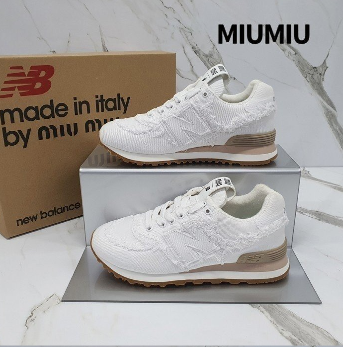 (국내) MU 미우미우 x 뉴발란스 574 데님 스니커즈 (여성)