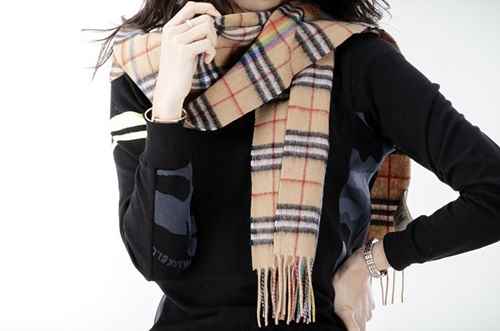 BB 버버리 레인보우 캐시미어 체크 머플러