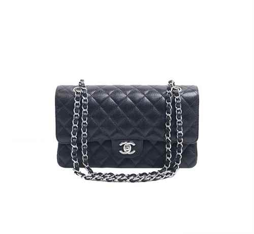 CN 샤넬 클래식 캐비어 은장