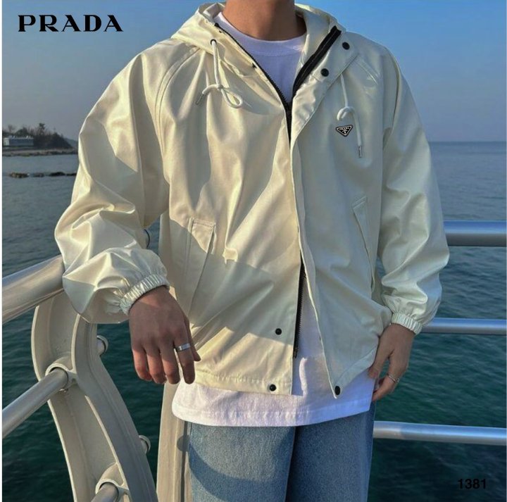 (국내발송) PD 프라다 레더 후드 자켓