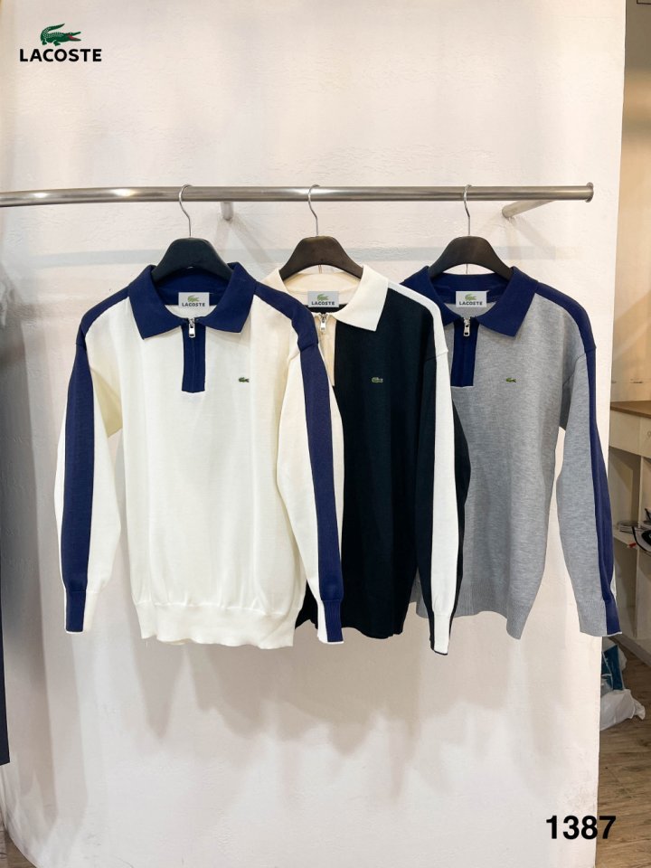 (국내발송) LC 라코스테 머슬핏 배색 맨투맨