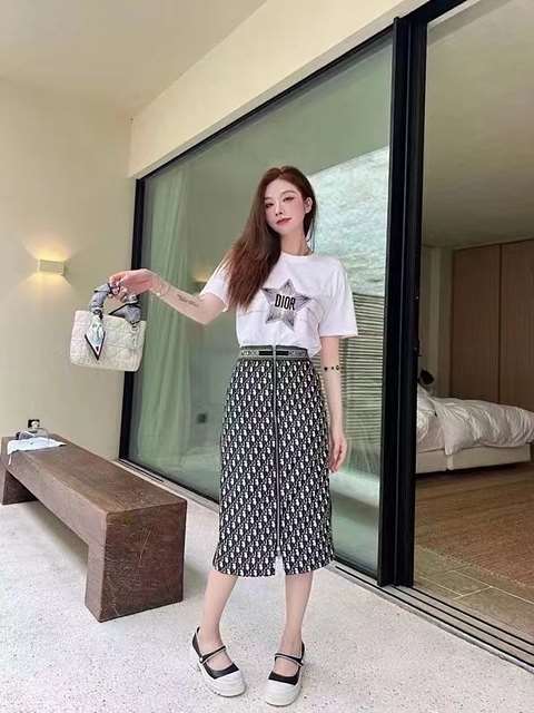 DO 디올 반팔롱지퍼스커트셋트