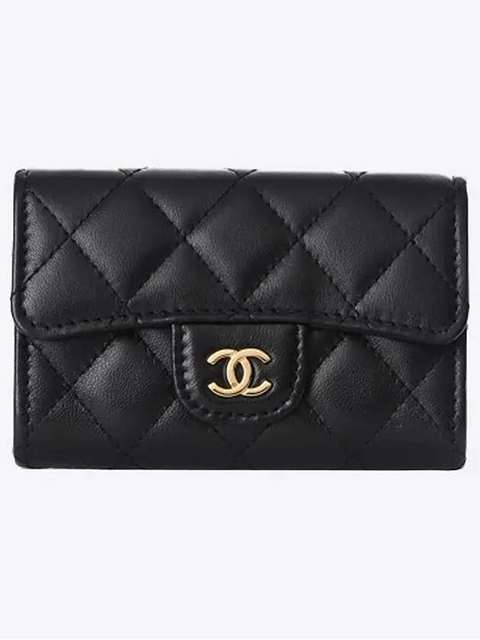 CN 샤넬 램스킨 카드지갑