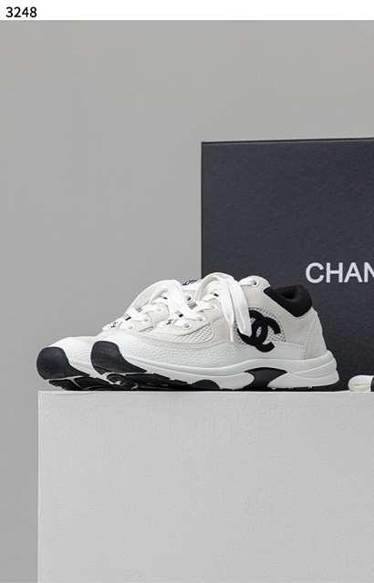 CN 샤넬 스니커즈 메쉬 스웨이드 카프스킨 & 화이트 블랙