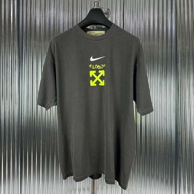 OH 오프화이트 피그먼트 로고 반팔