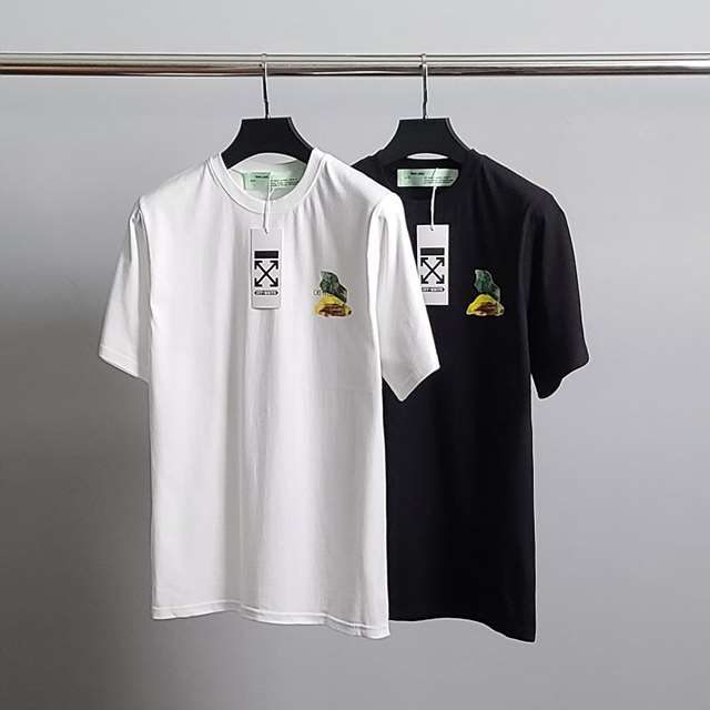 OH 오프화이트 데칼 라운드 반팔티