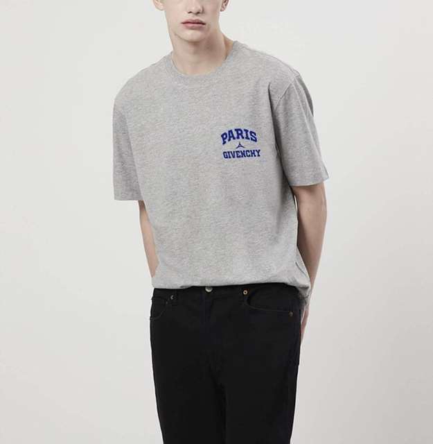 GV 지방시 파리스가슴 블루로고 티셔츠