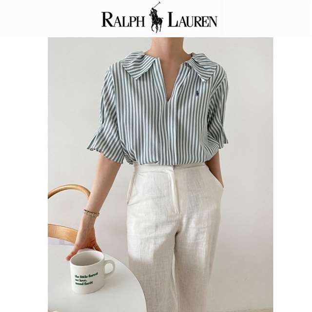 PL 폴로 빅카라 블라우스