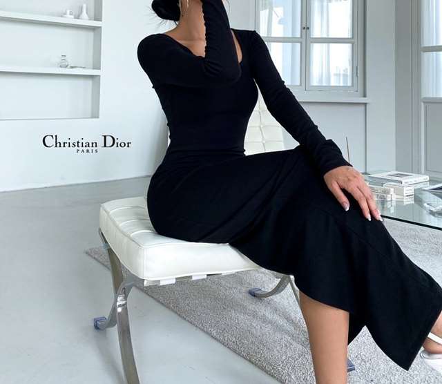 DO 디올 블루밍 피치기모 원피스