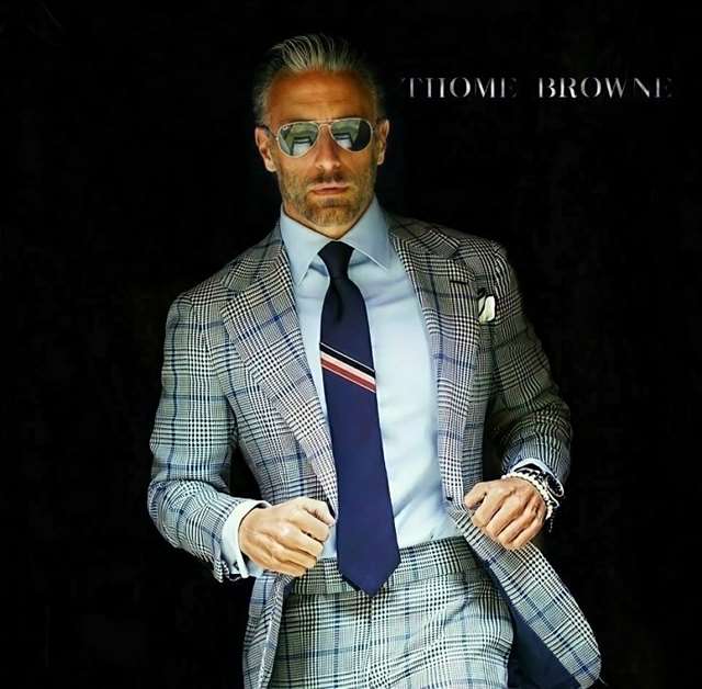 TB 톰브라운 삼선테이핑 넥타이 (네이비)