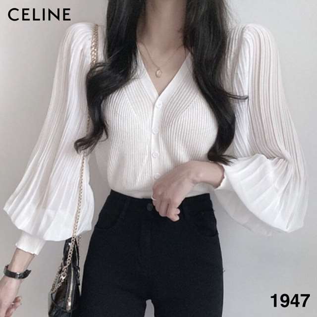 CL 셀린느 여리핏 시스루 블라우스