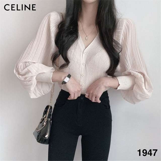 CL 셀린느 여리핏 시스루 블라우스