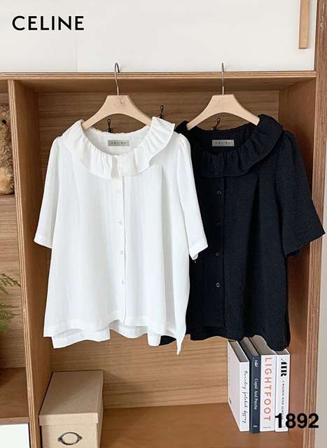 CL 셀린느 프릴 블라우스 셔츠