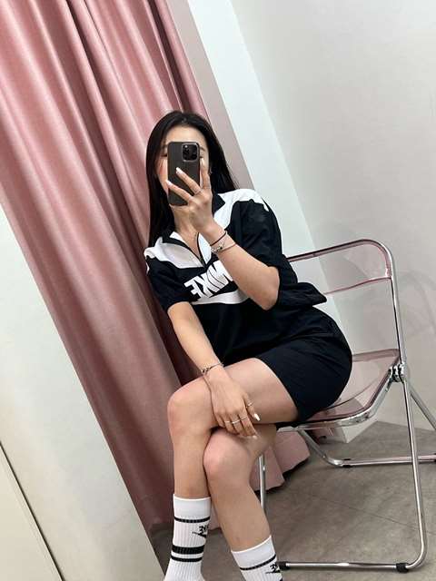 NK 나이키 브이배색 반팔 아노락세트