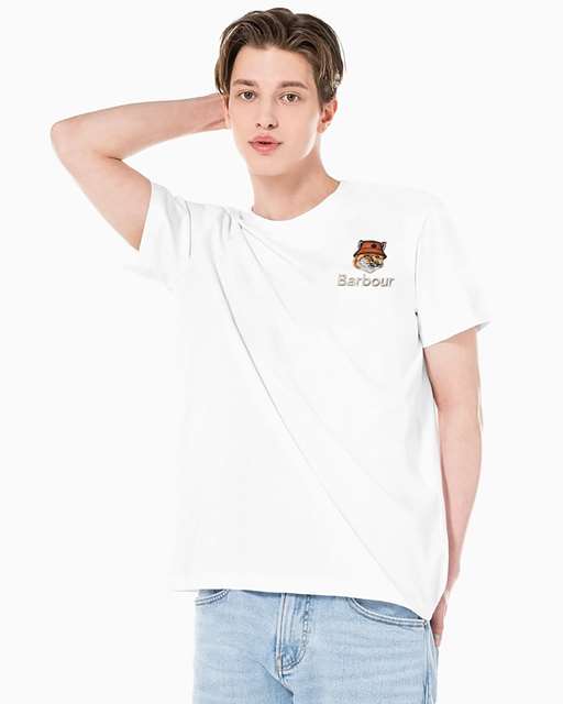 MK 메종키츠네 바버폭스헤드 나염 티셔츠