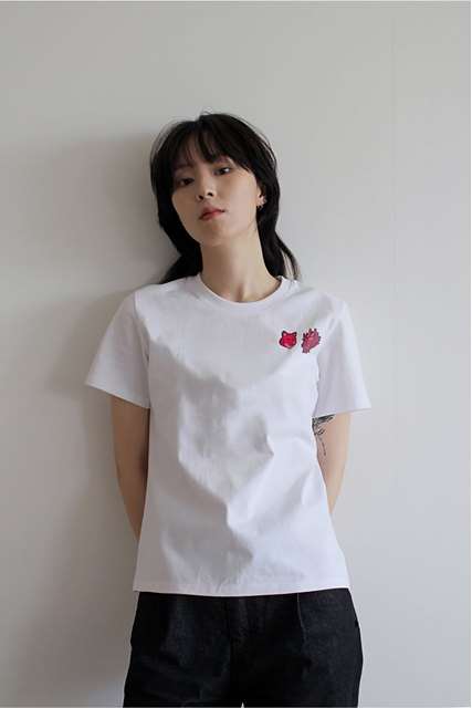 MK 메종키츠네 폭스드래곤 더블 나염 티셔츠