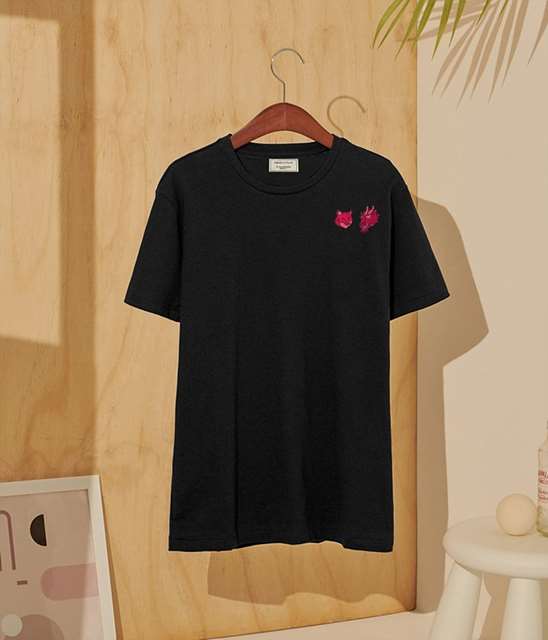 MK 메종키츠네 폭스드래곤 더블 나염 티셔츠