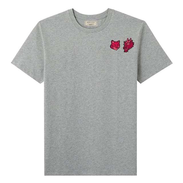 MK 메종키츠네 폭스드래곤 더블 나염 티셔츠