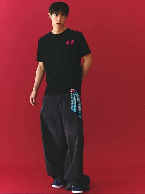 MK 메종키츠네 폭스드래곤 더블 나염 티셔츠