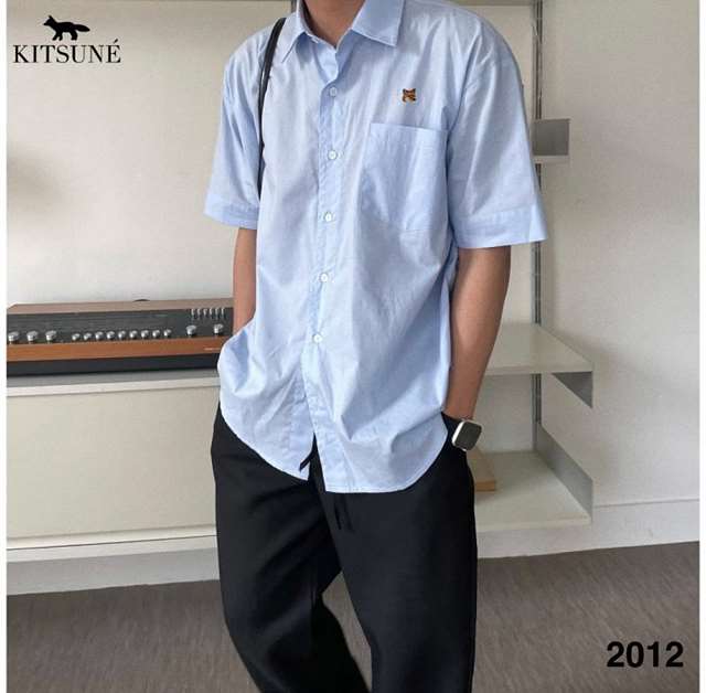 MK 메종키츠네 30수 폭스 반팔 셔츠