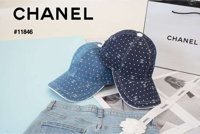 CN 샤넬 스트럭쳐 패턴 볼캡