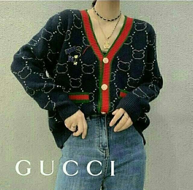 GC 구찌 곰돌이라인가디건