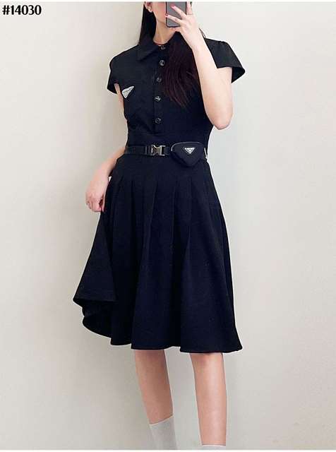 PD 프라다 리나일론 미니 파우치 벨트 원피스