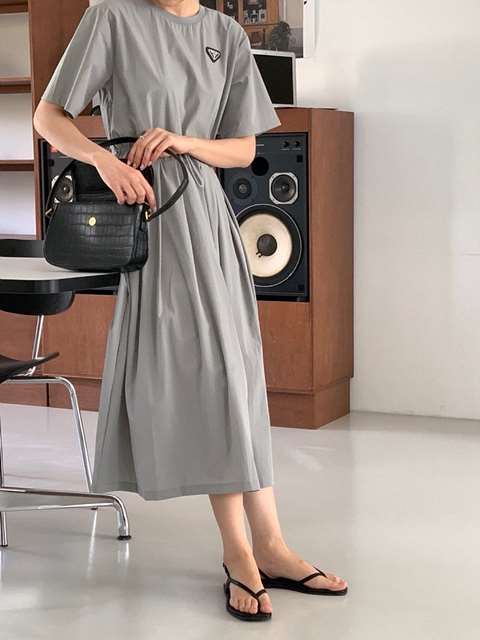 PD 프라다 반팔 스트링 원피스