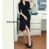 PD 프라다 7부견장미디원피스