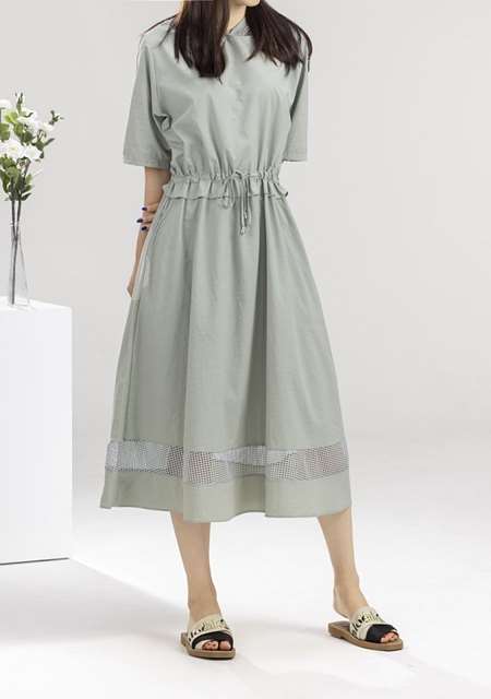 PD 프라다 코튼 스트링 후드원피스