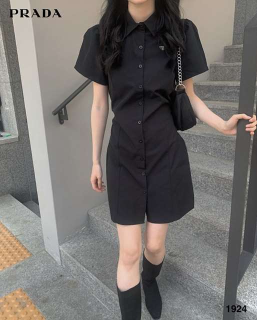 PD 프라다 라이트 숏 셔츠 원피스