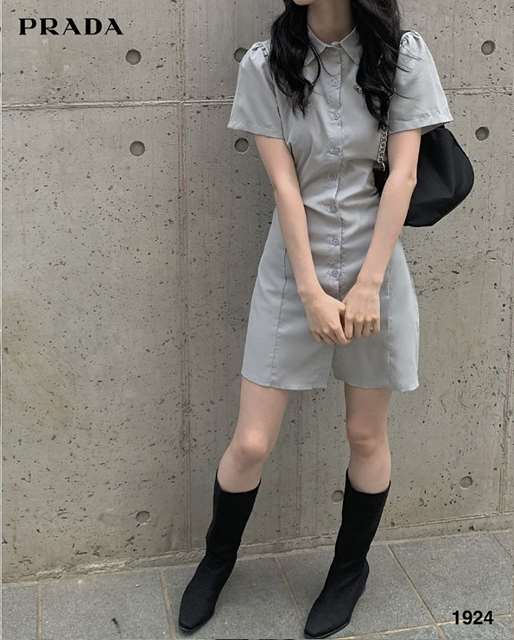PD 프라다 라이트 숏 셔츠 원피스