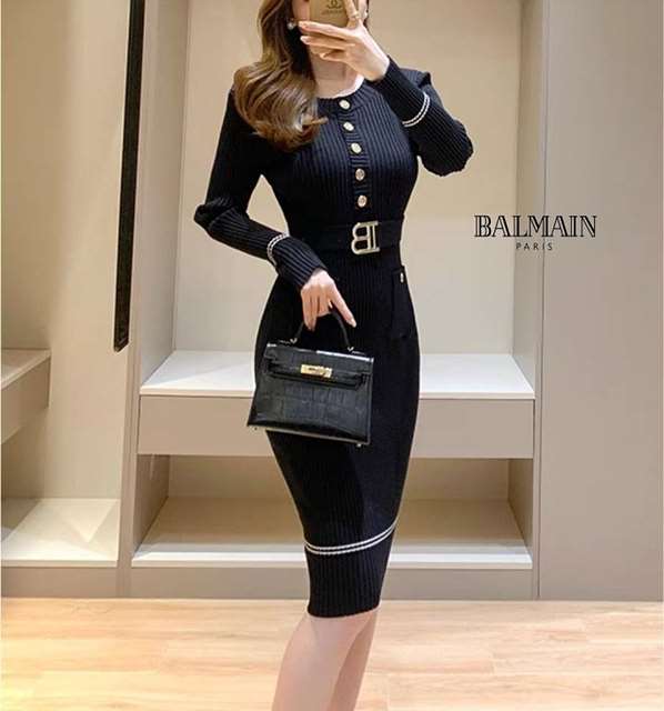 BM 발망 하객룩 B벨트원피스