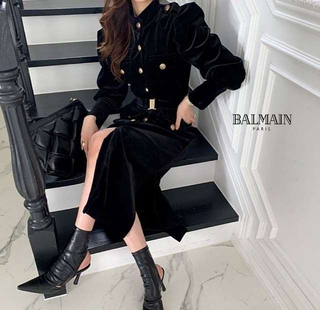 BM 발망 배리드벨벳원피스